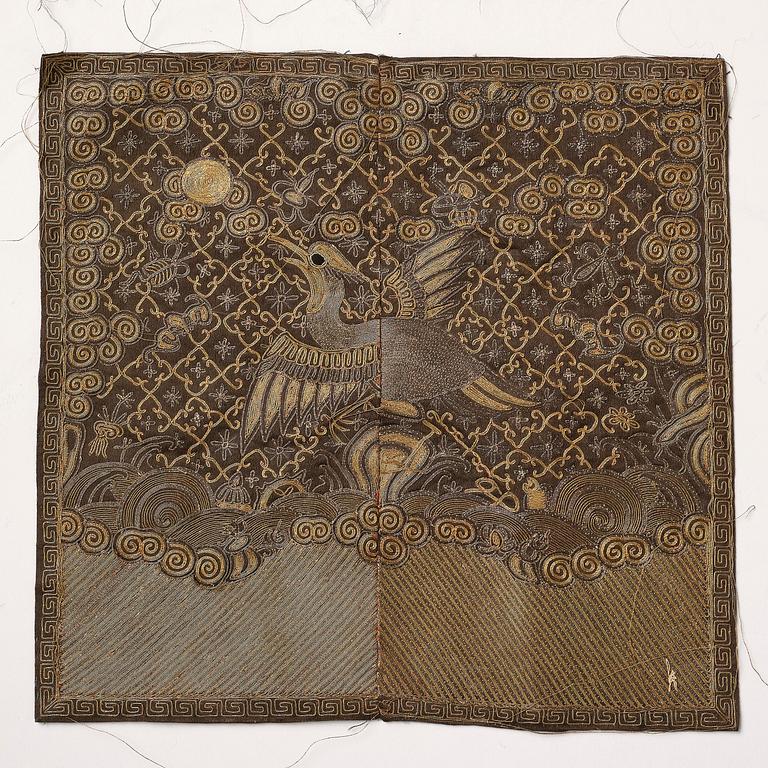 A group of six 'Buzi', Qing dynasty, 19th century.
