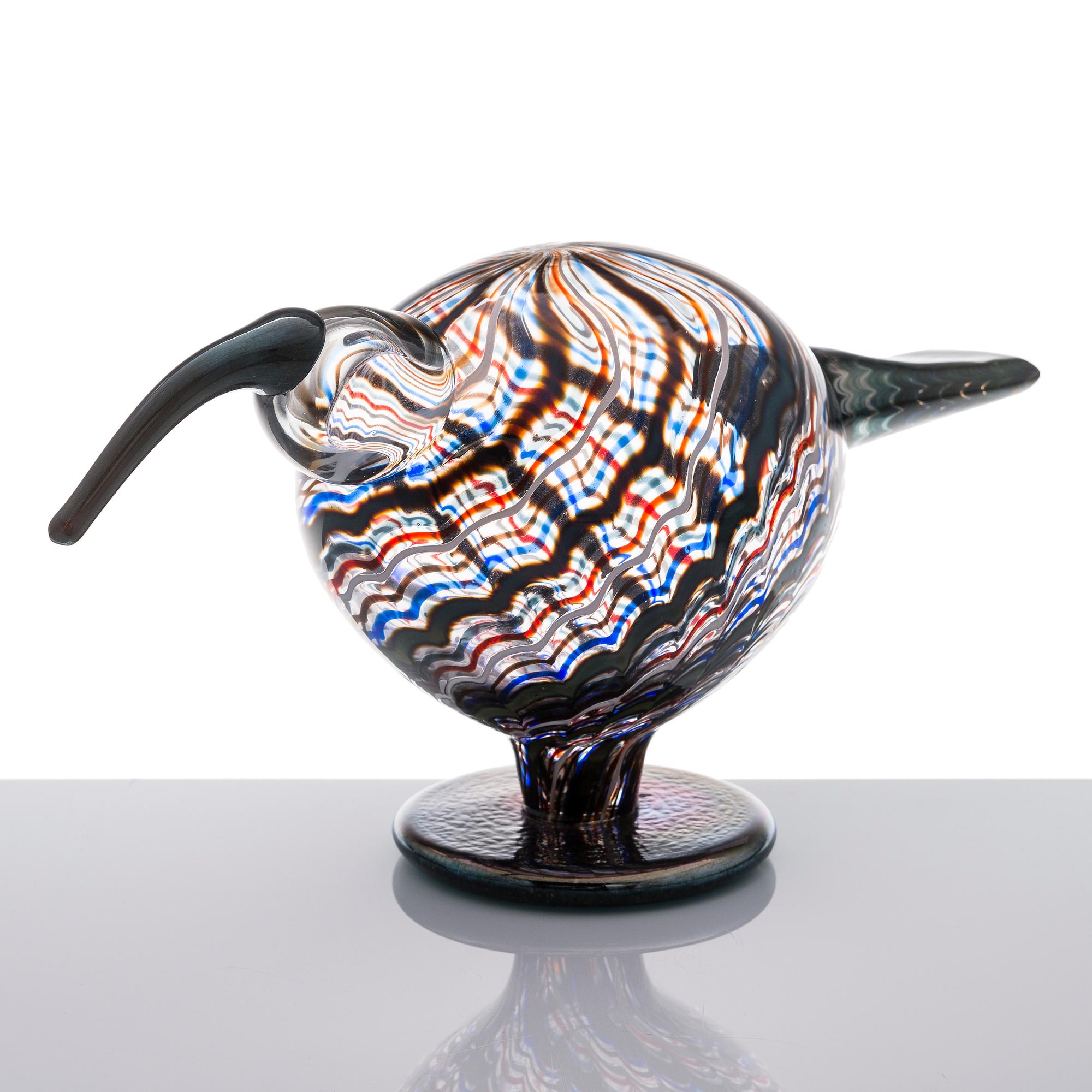 OIVA TOIKKA, FÅGEL, "Willow curlew", signerad O. Toikka Nuutajärvi numrerad 93/2000.