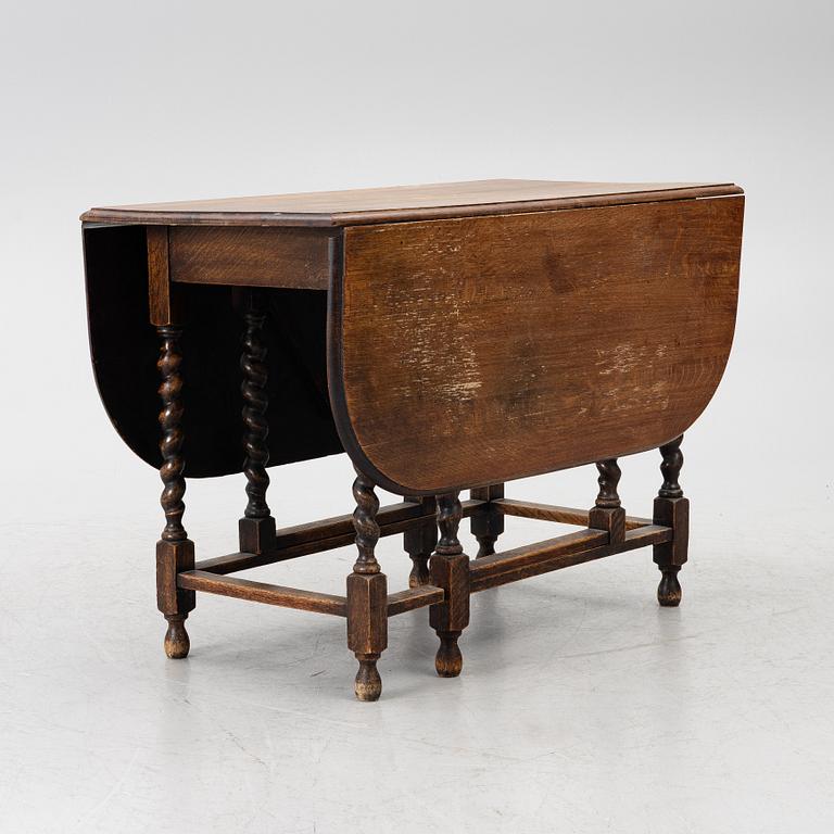 Drop-leaf table, folk art, 18th century.