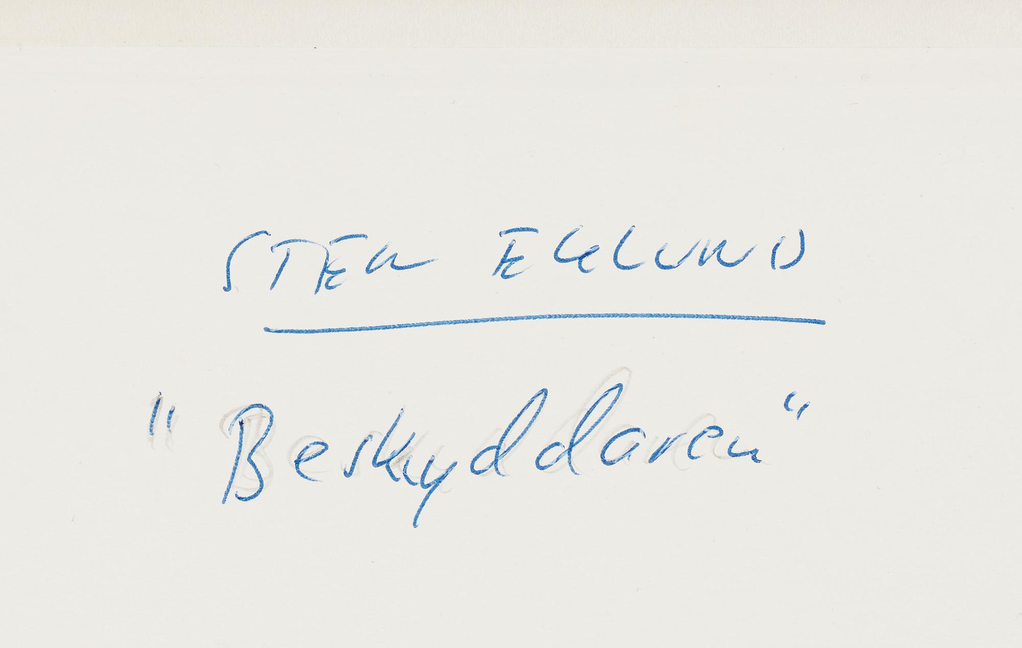 Sten Eklund, etching with watercolour, 1984, signed PT.