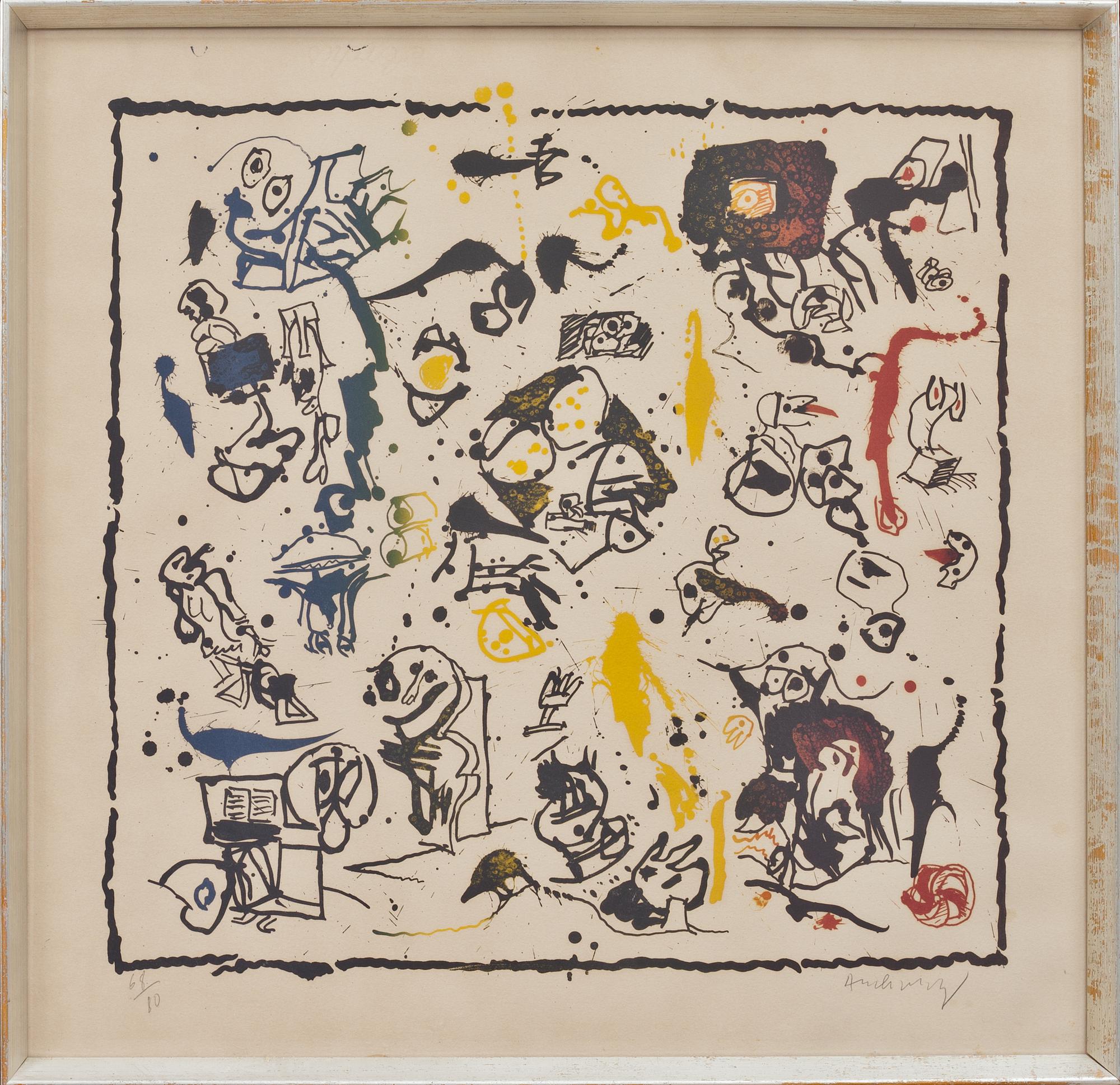 PIERRE ALECHINSKY, färglitografi, signerad och numrerad 68/80.