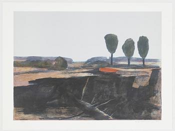 Ulf Wahlberg, "Landskap", mapp med tre litografier.
