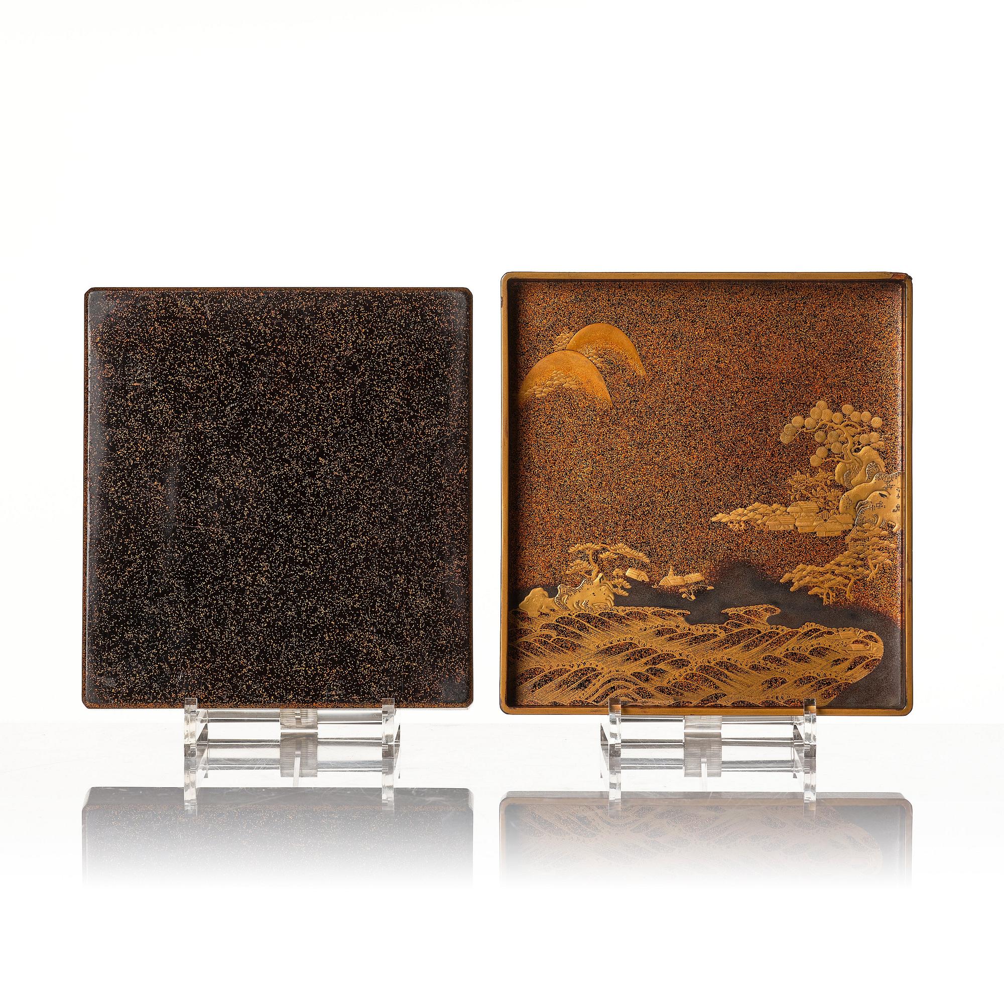 Skrivschatull/Suzuribako, lack. Japan, Meiji (1868-1912).