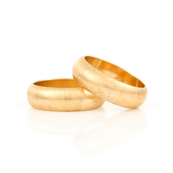 RINGAR, 2 st, 18K guld, M. Buccellati, Milan, Italien. Vikt 11,75 g.