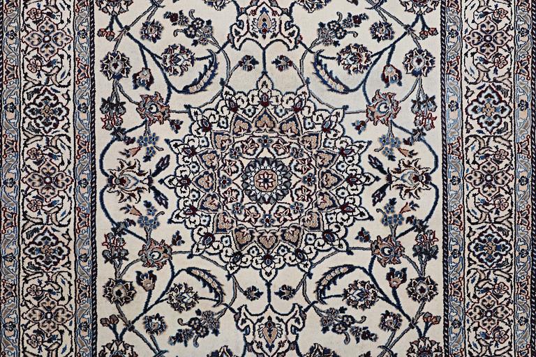 A carpet, Nain, part silk, 9 laa, ca 290 x 196 cm.