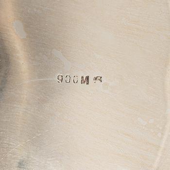 C.G.Hallberg, skålar, 3 st, silver, Stockholm 1906. Rokokostil.