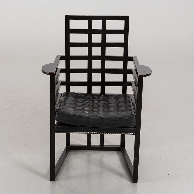 A JOSEF HOFFMAN "ARMLÖFFEL" ARMCHAIR FOR WITTMAN, later part of 20th century.