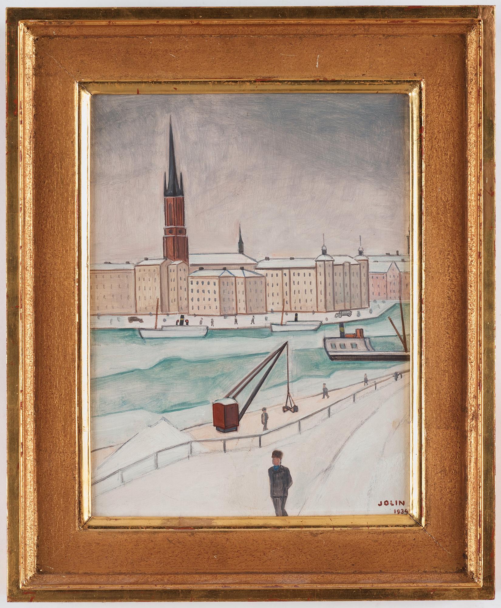 Einar Jolin, View from Stockholm over Riddarholmen.