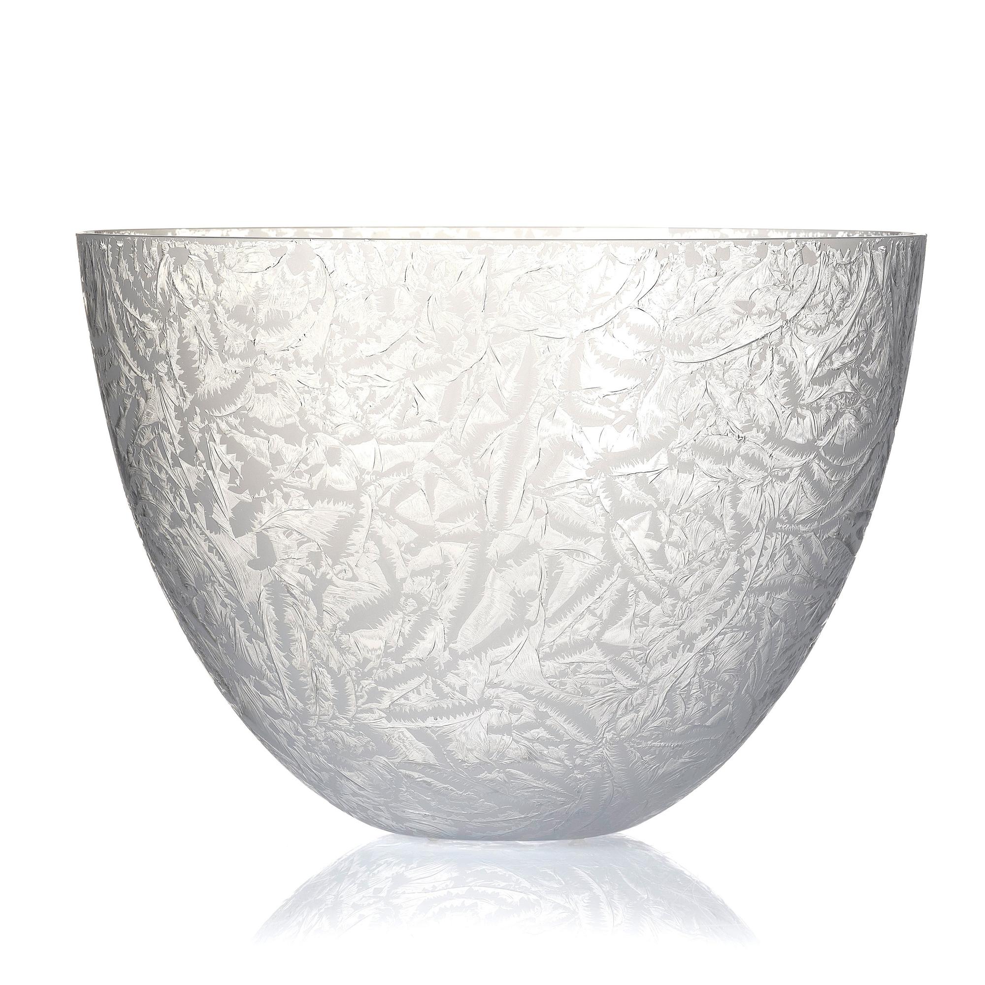 Ingegerd Råman, a 'Frost' glass bowl, Orrefors, Sweden 2003, ed. 35/60.