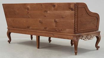 TRÅGSOFFA. Rokokostil. 1800/1900-tal.