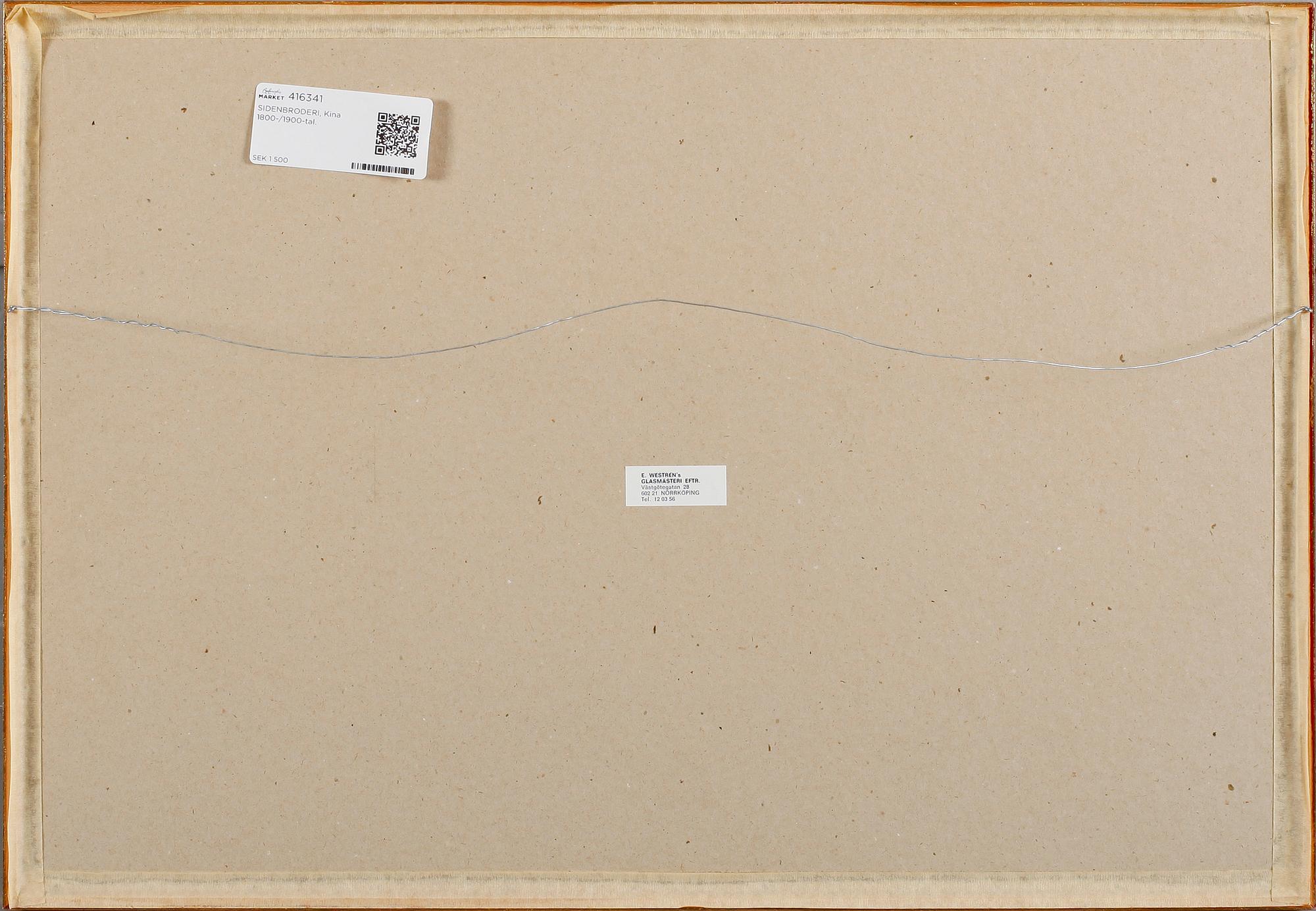 SIDENBRODERI, Kina 1800-/1900-tal.