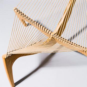 JØRGEN HØVELSKOV, fåtölj "Harp Chair", Christensen & Larsen, Danmark 1980-tal.