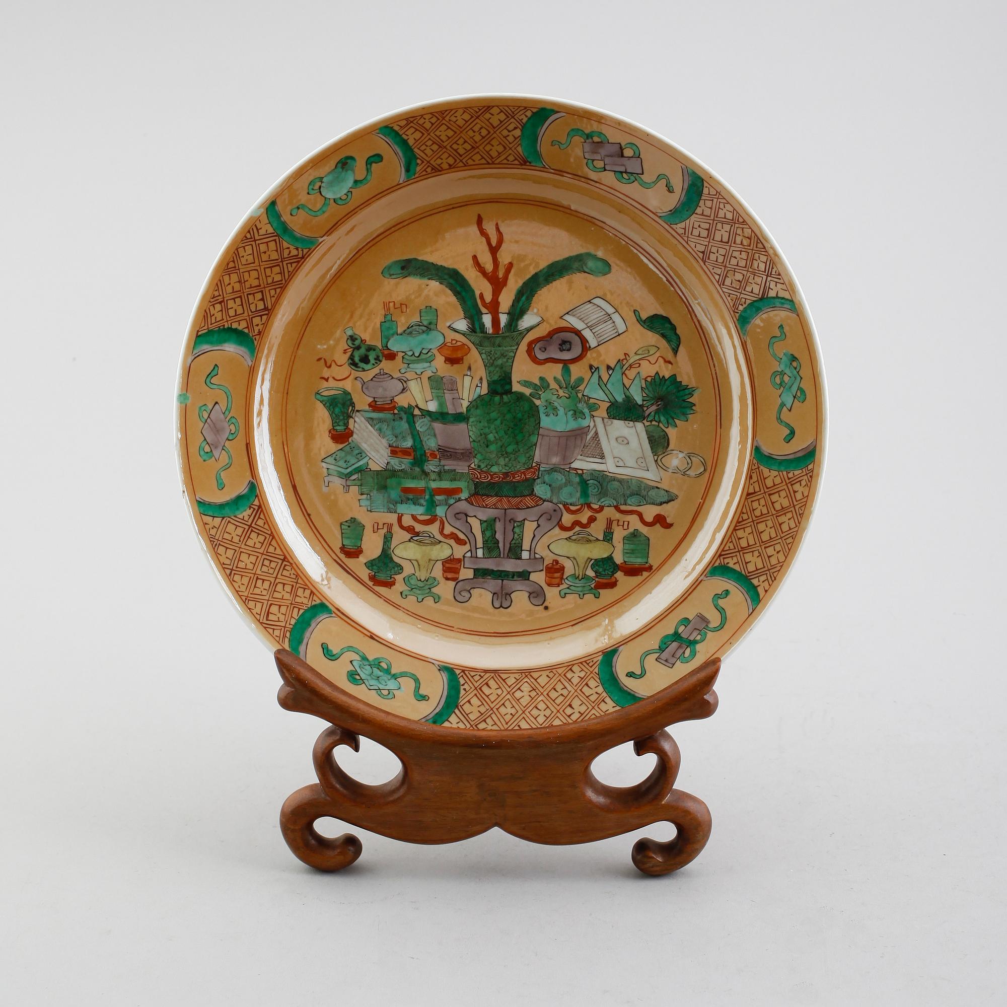 TALLRIK, porslin, Kina, sannolikt 1800-tal.