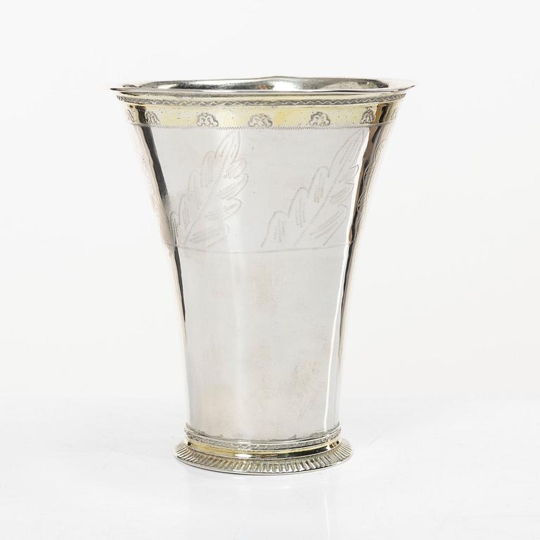 A Swedish silver beaker, mark of Carl Lindgren, Norrköping, active 1778-1789 (1790).