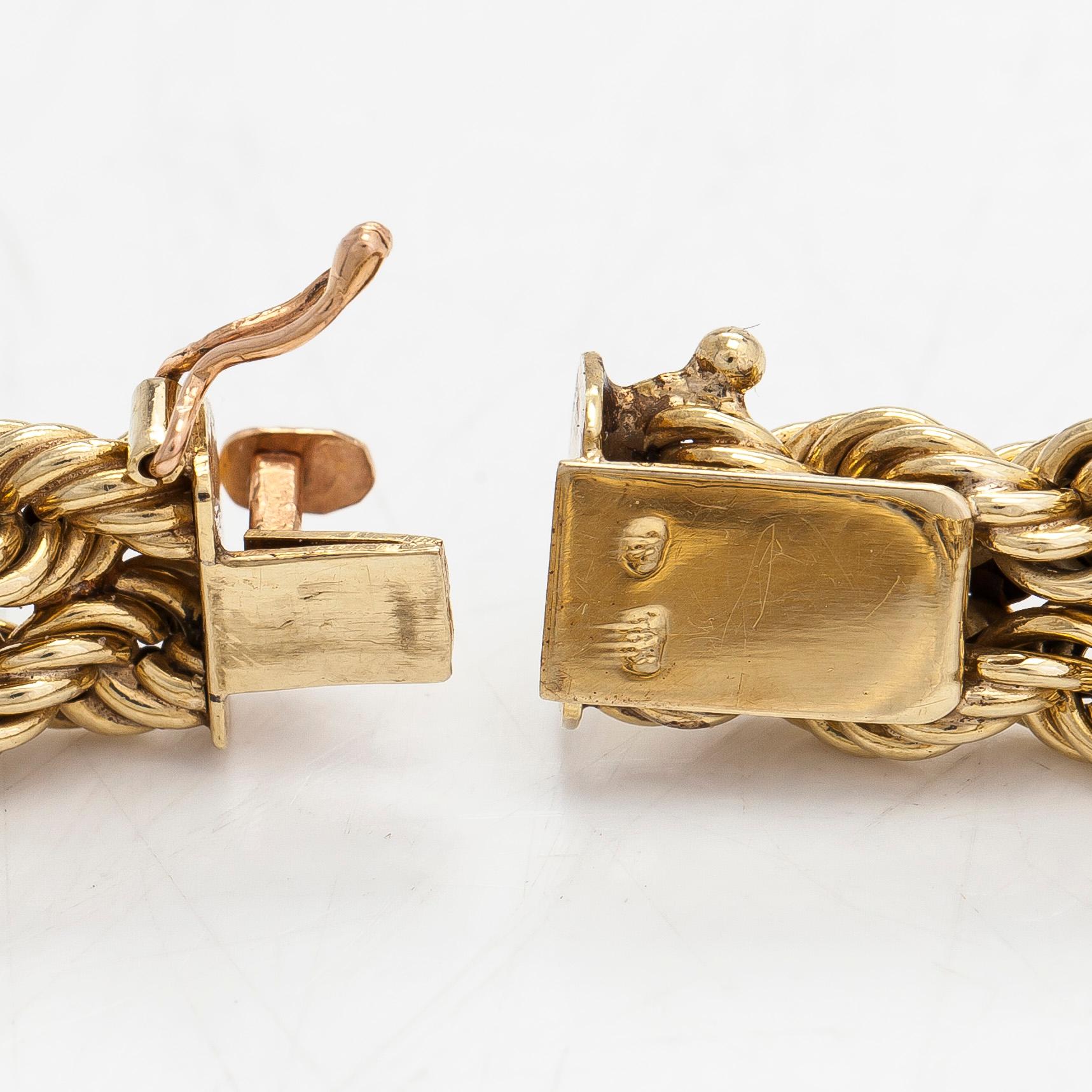 Armband, 14K guld. Utländska stämplar.