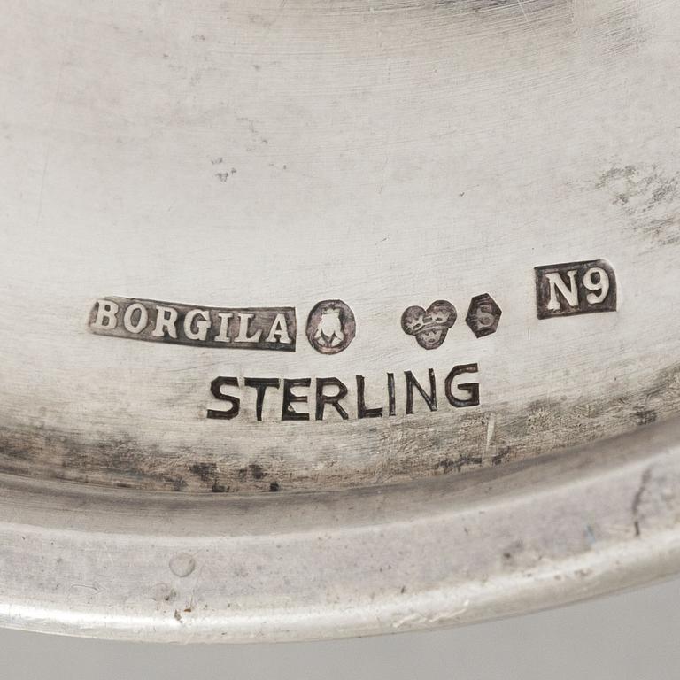 Atelier Borgila, ljusstakar, ett par, silver, Stockholm 1963.