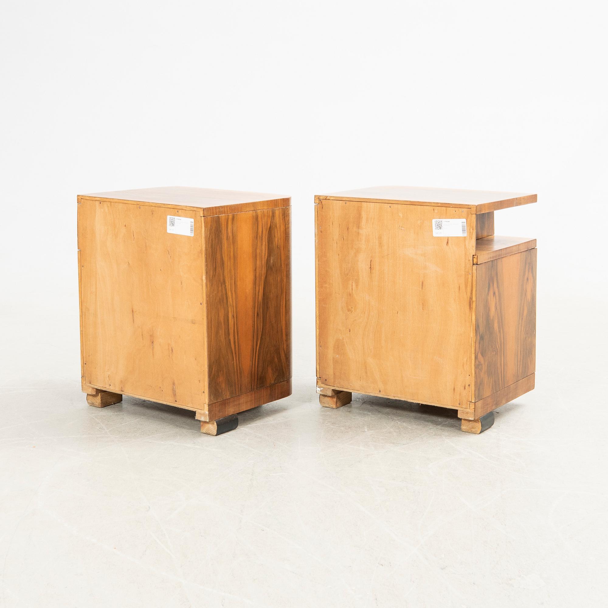 Nightstands, a pair, first half of the 20th century.