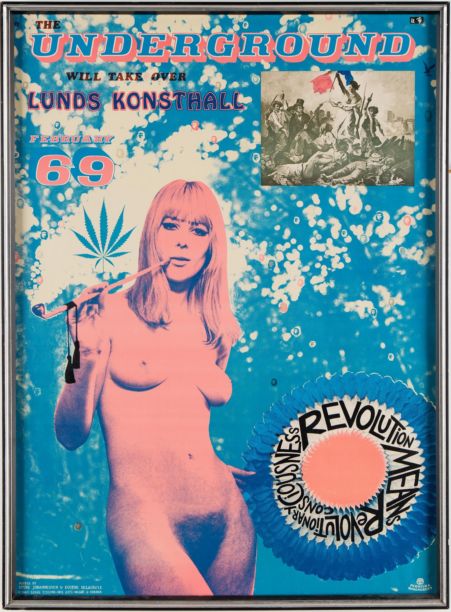 STURE JOHANNESSON, exhibition poster, offset,  1969.