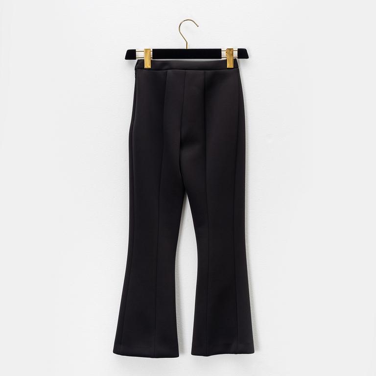 Prada, a pair of black scuba trousers, size 36.