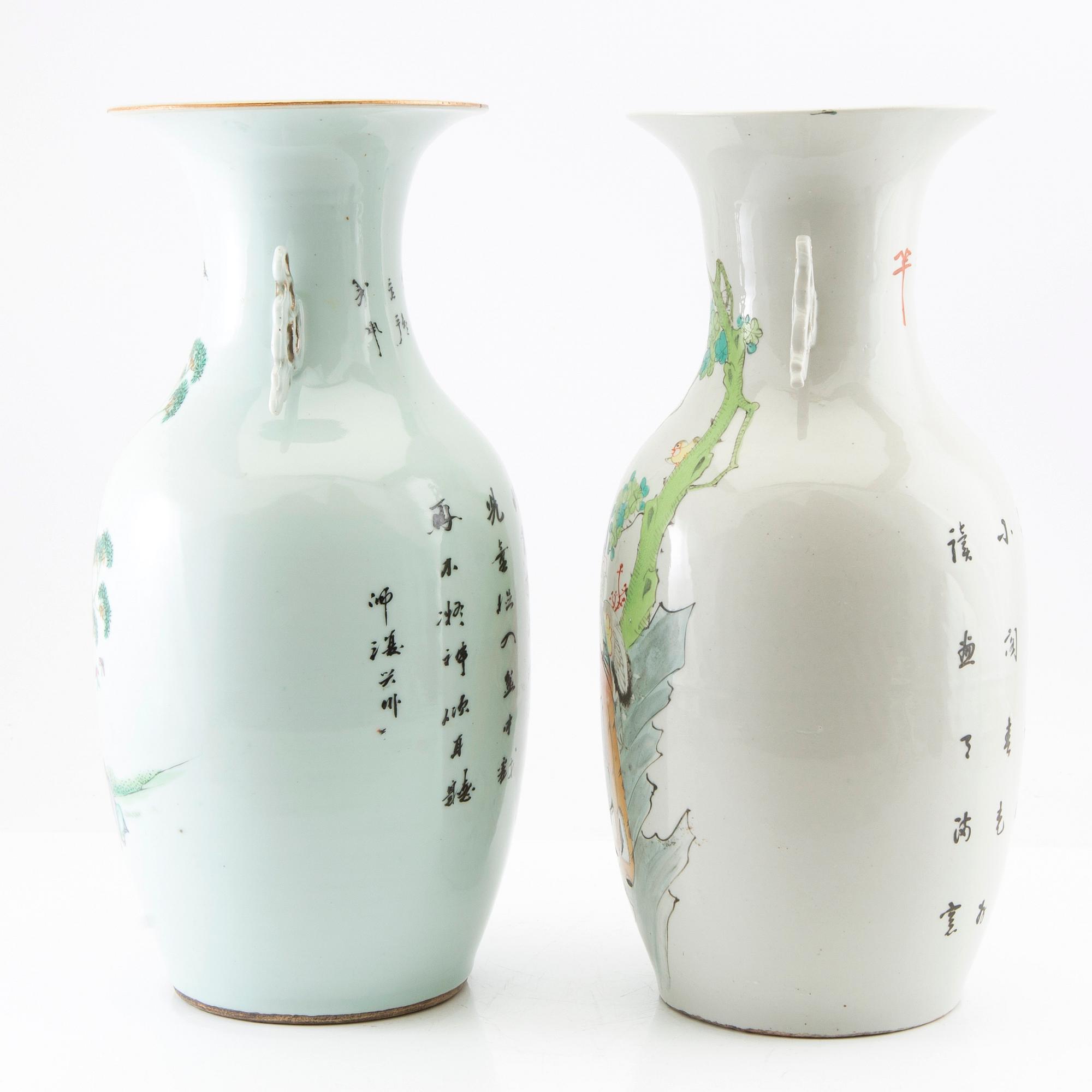 Two Chinese vases, 20th century.
