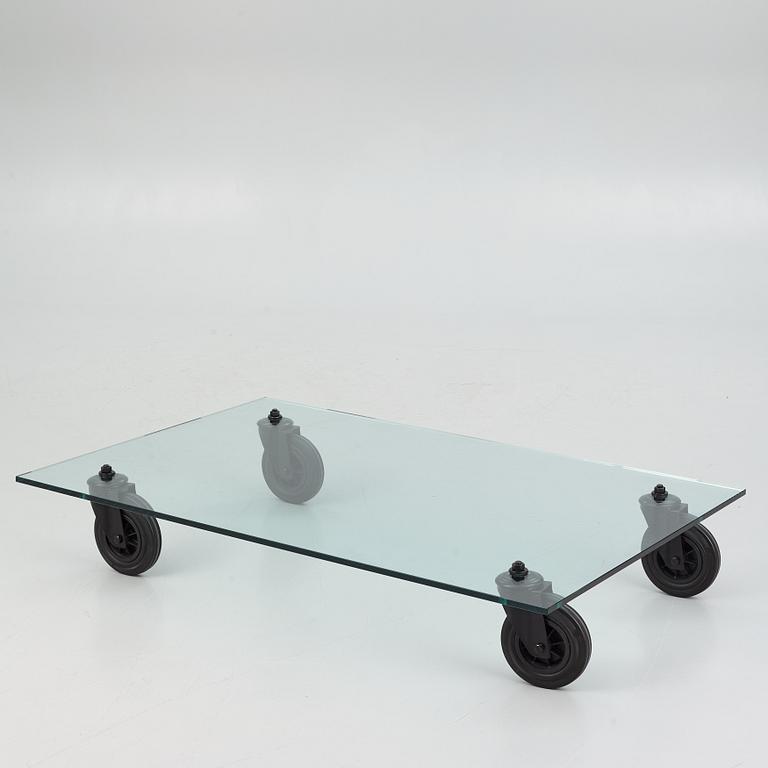 Gae Aulenti, soffbord, "Tavolo con Ruote", Fontana Arte, Italien.