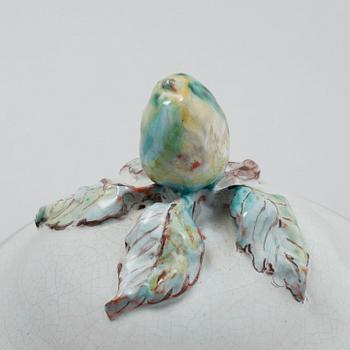 A unique earthenware soup terrine by GABRIEL BURMEISTER for Upsala Ekeby, dated 1921.