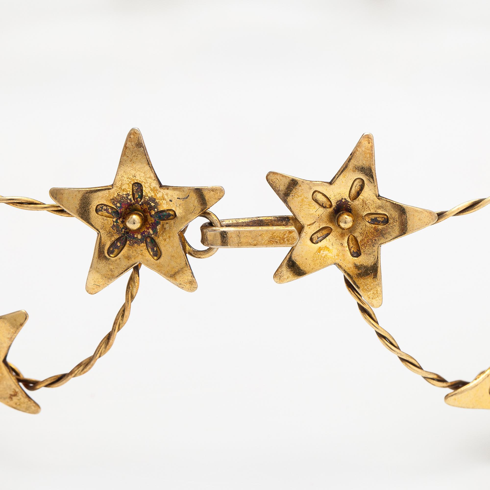 Germund Paaer, A gilded sterling silver wedding crown "Evening jewel". Kalevala Koru, Helsinki 2002.