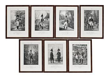 60. A SET OF SEVEN LITHOGRAPHS.