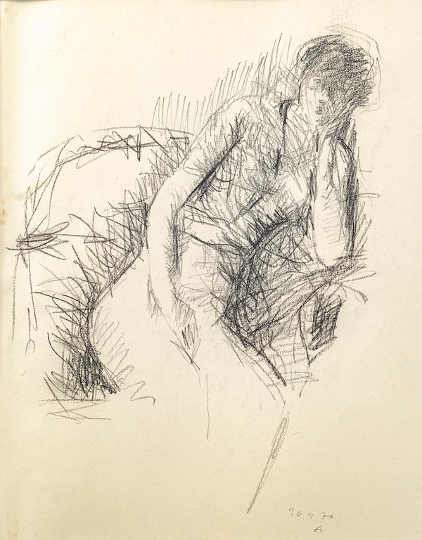 Anitra Lucander, drawing signed and dated 70.