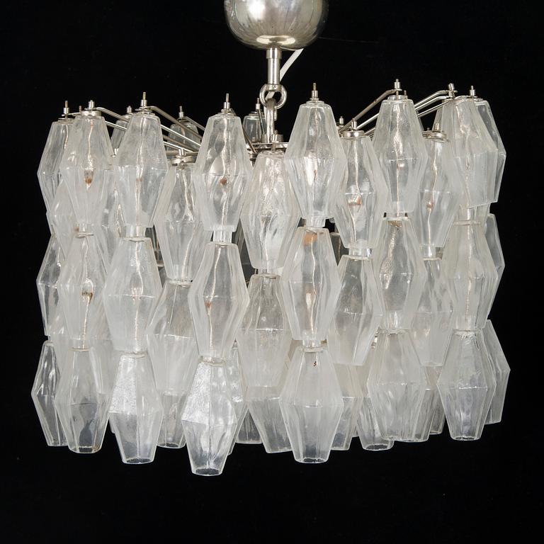 Carlo Scarpa, a 1950's/60's 'Polyhedra' chandelier for Venini Murano Italy.