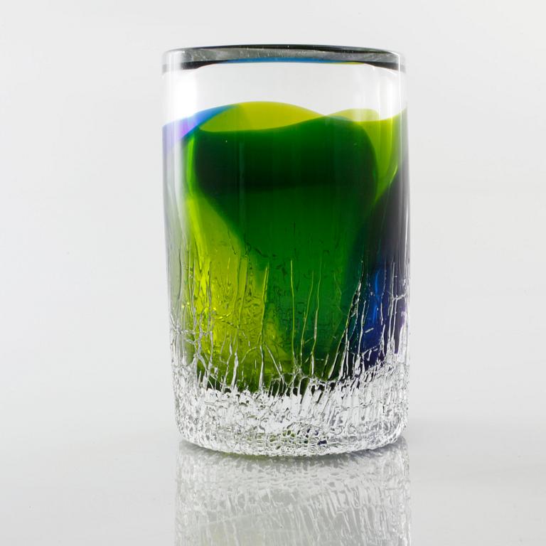 A glass vase by Göran Wärff for Kosta, signed and numbered, second half of the 20th century.