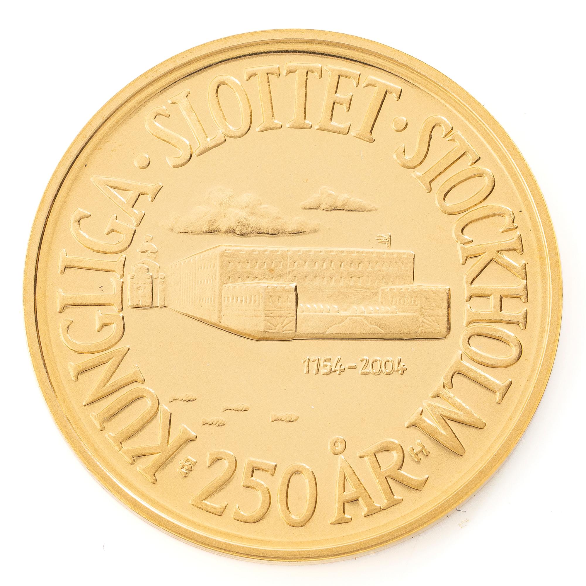 Gold coin, Sweden, 2004, SEK 2,000, The Royal Palace in Stockholm 250 years.