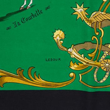 A silk scarf "les Figures d'Equitation" by Hermès.