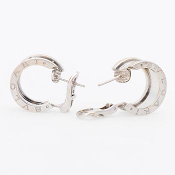 A PAIR OF EARRINGS, Bulgari B.Zero, 18K white gold.