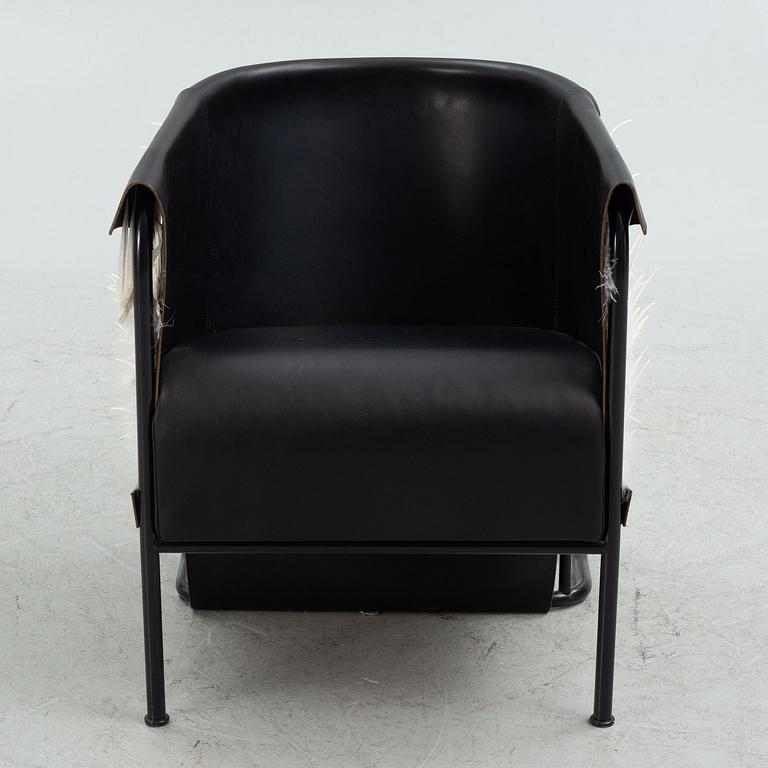 Glen Baghurst, an "Accoutre 2" armchair, Glen Baghurst AB, Plumassier & Maxime Leroy. Limited second edition.