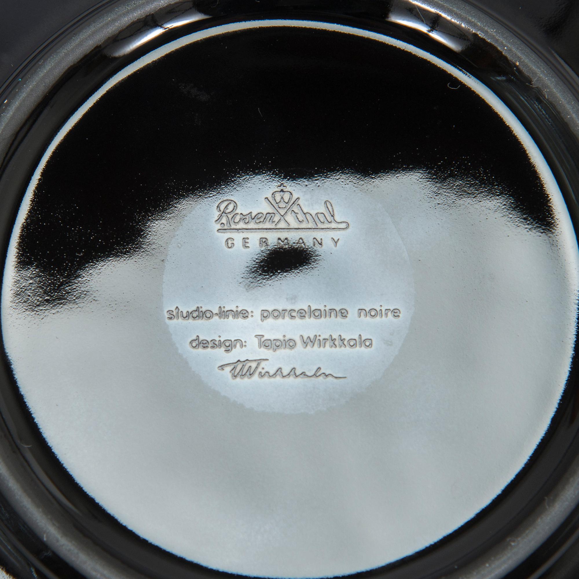 Tapio Wirkkala, tea cups with saucers, 15 pcs, "Variation", Rosenthal Studio-line Germany.