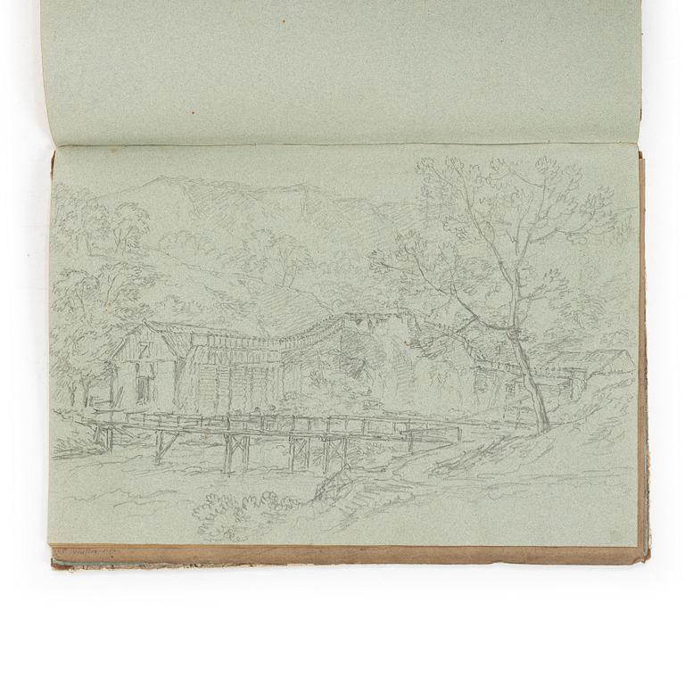 Carl Johan Fahlcrantz, Sketchbook with 28 topographical pencil drawings.