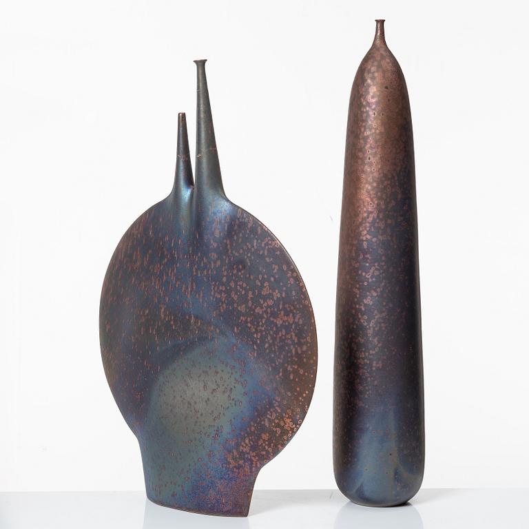Joan Carrillo, two sculptures/vases.