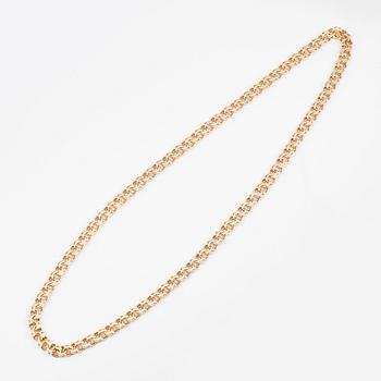 COLLIER, 18K guld, svenska stämplar Joans, bismarcklänk. Vikt ca 105 gram.