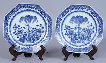 ASSIETTER, 4 st, porslin, Kina. 1700-tal.