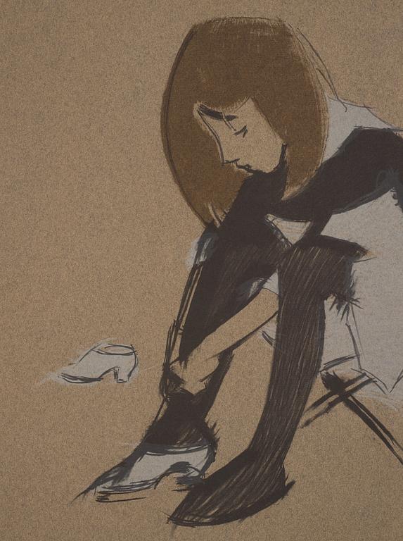 Helene Schjerfbeck, "Sidenskon".