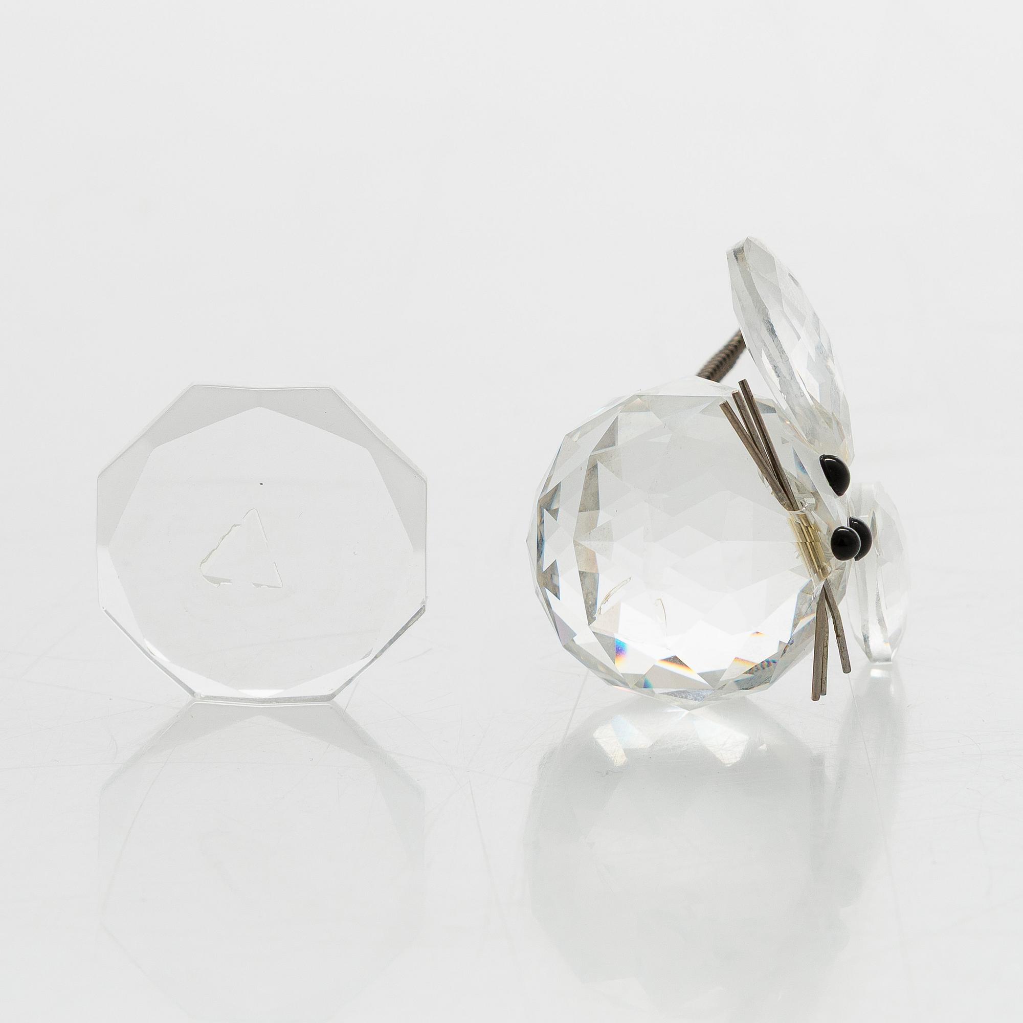 Swarovski, figuriineja, 8 kpl, lasia, 1900-luvun loppu.