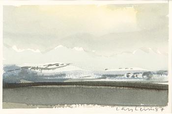Lars Lerin, Mountain Landscape.