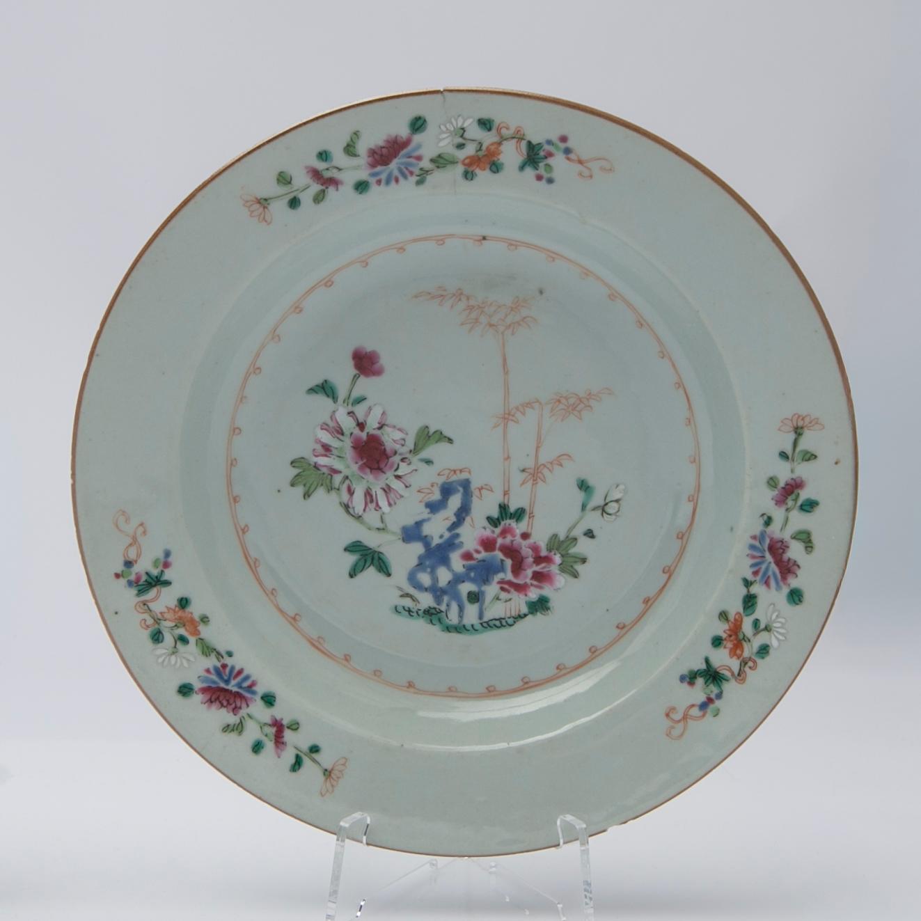 Tallrikar, 4 st, Kina, Qianlong (1736-95).