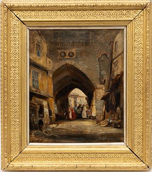 Unknown artist, 19th century, At the city gate.