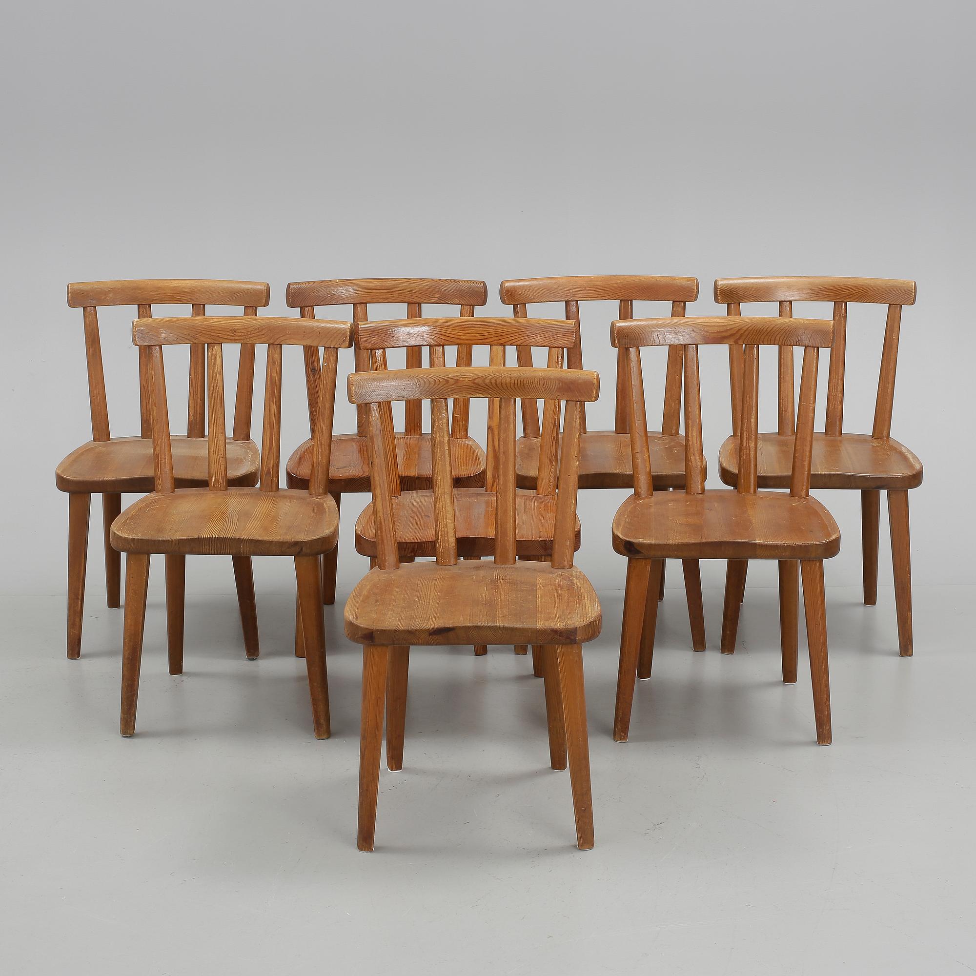 STOLAR, 8 st, "Utö", Axel Einar Hjort, Nordiska Kompaniet, 1930-tal.