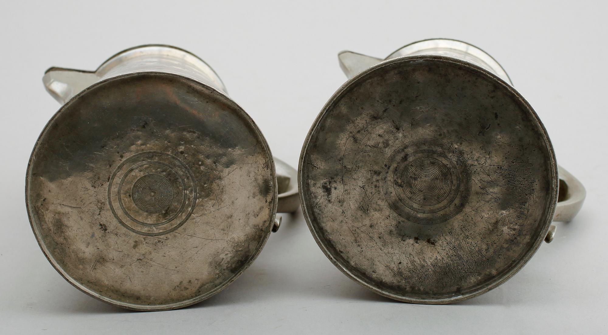 KANNOR, 2 st, tenn, 1800-tal.