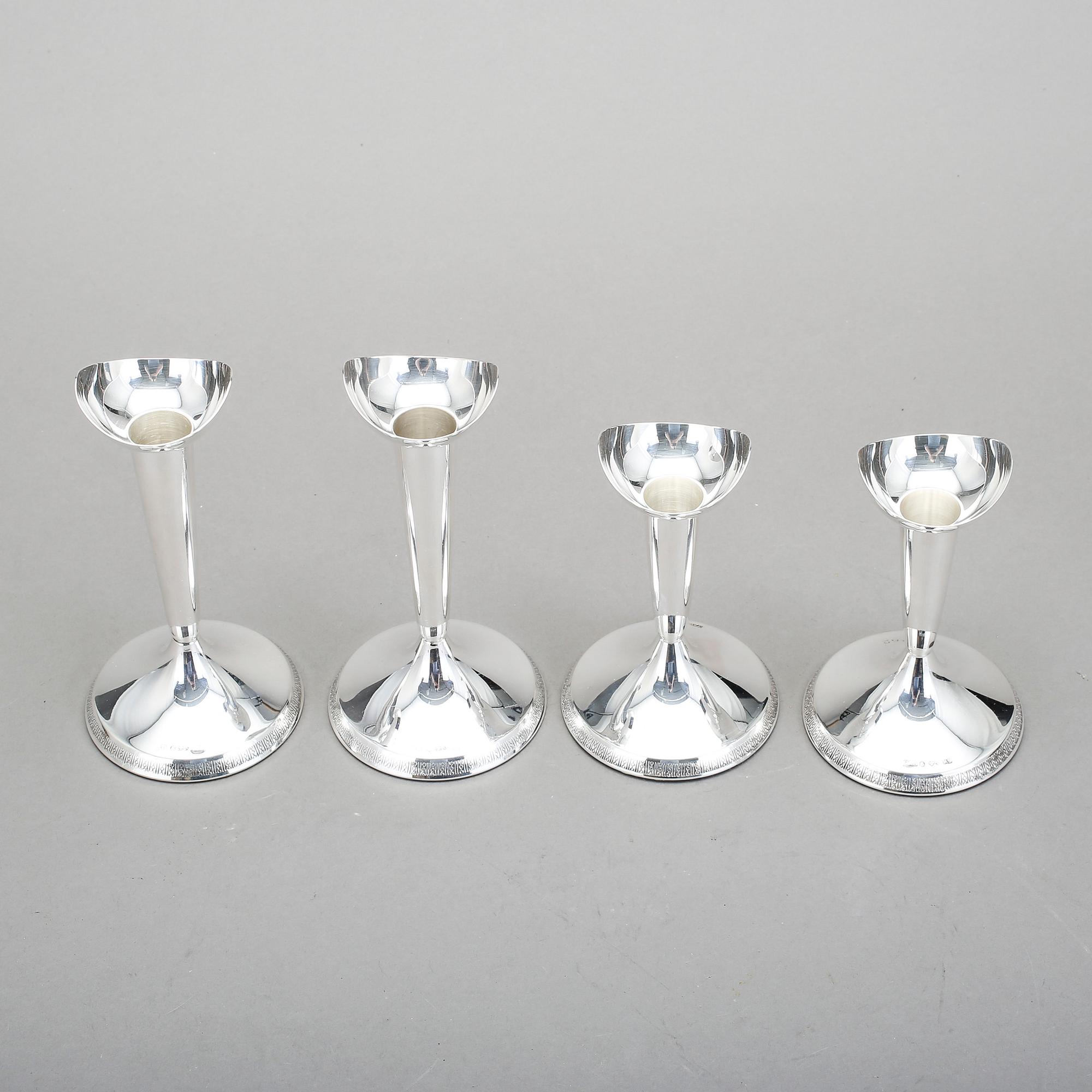 LJUSSTAKAR, 4 st, silver, GAB, Stockholm. 1961-1962.