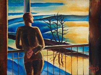 489. Waldemar Lorentzon, A man on the balcony.