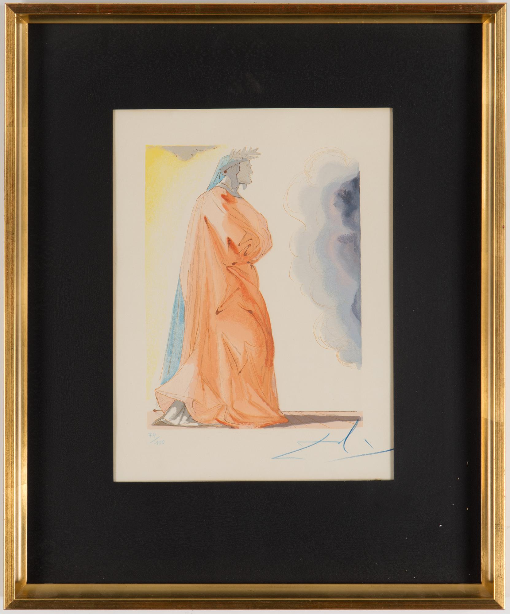 SALVADOR DALÍ, wood-engraving in colours, 1960, signed and numbered 74/150.
